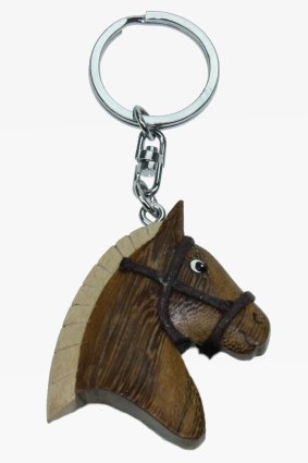 Wooden keychain horse head (6)
