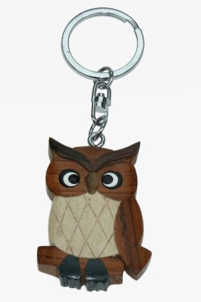 Wooden keychain owl (6)