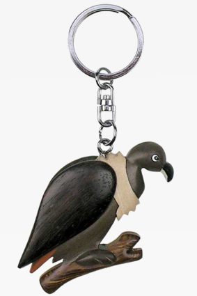 Wooden keychain vulture (6)
