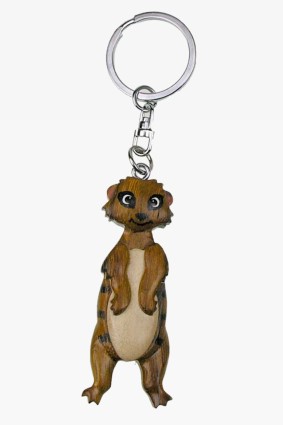 Wooden keychain meerkat (6)