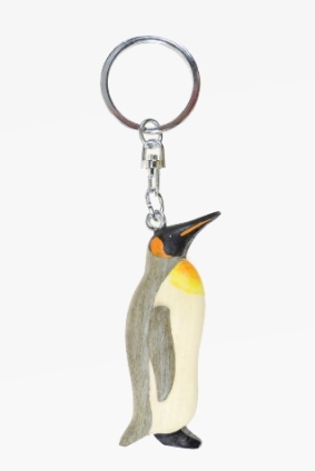 Wooden keychain king penguin (6)