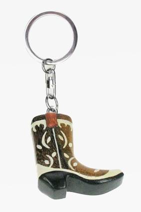 Wooden keychain cowboy boot (6)