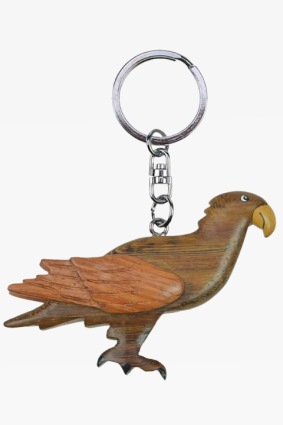Wooden keychain golden eagle (6)