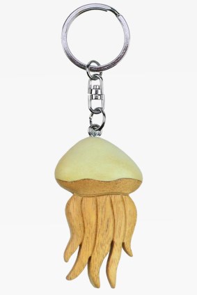 Wooden keychain jellyfish (6)