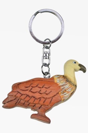 Wooden keychain griffon vulture (6)
