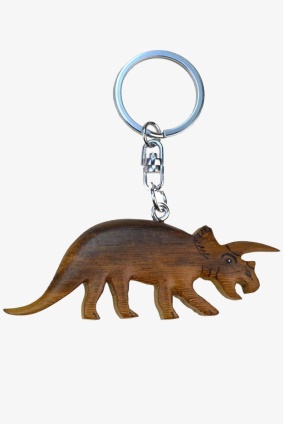 Wooden keychain triceratops (6)