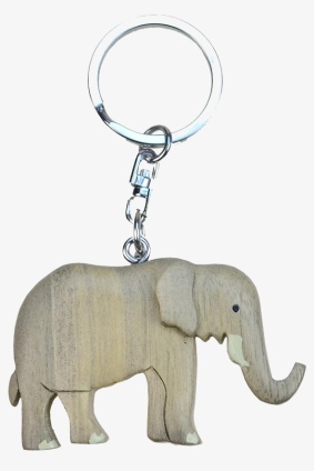 Wooden keychain elephant (6)