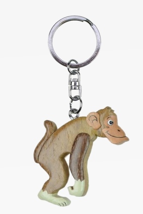 Wooden keychain monkey (6)