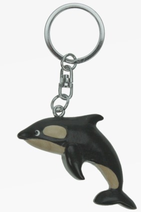 Wooden keychain orca (6)