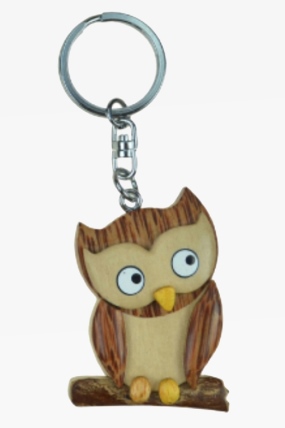 Wooden keychain owl (6)