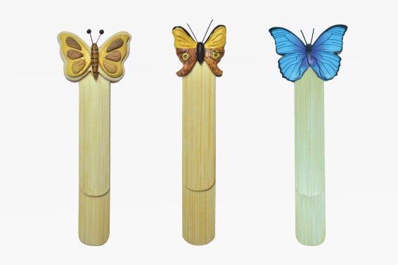 Wooden bookmark butterfly 3 asst. (12)