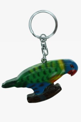 Wooden keychain lory (6)