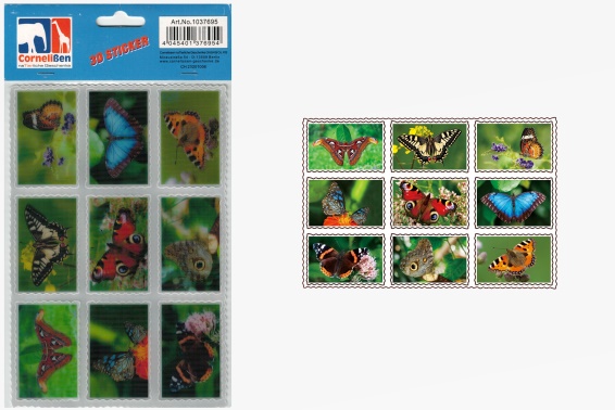 3D Sticker Schmetterlinge 9er Set (25)