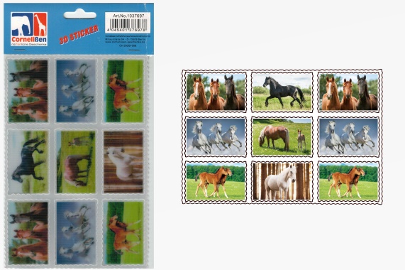 3D Sticker Pferde 9er Set (25)