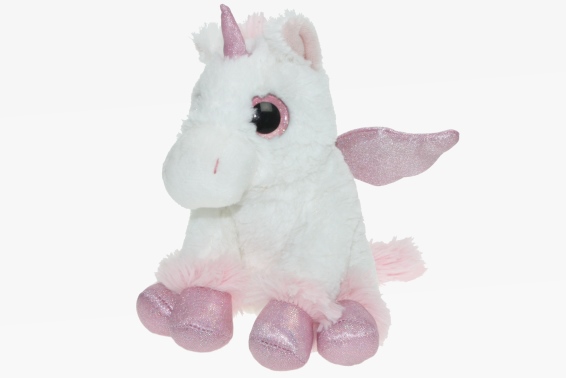 Plush unicorn white/pink h 20 cm (6)
