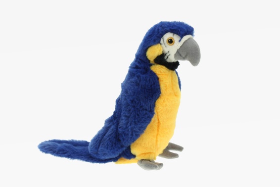 Plush blue and yellow macaw (6)