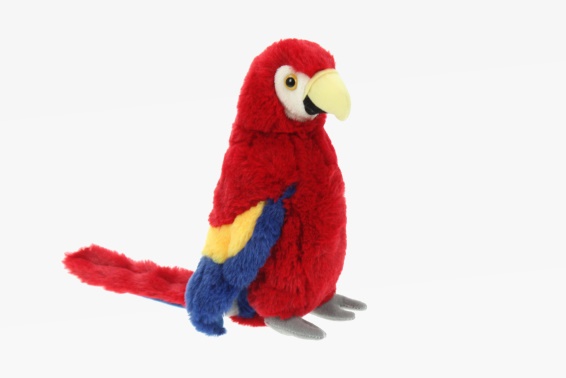 Plush scarlet macaw height 23 cm (6)