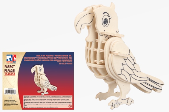 3D wooden puzzle parrot (12)