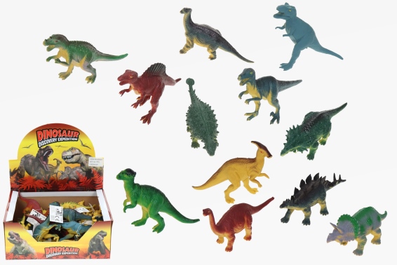 PVC dino 12 assorted l 12 to 14 cm (24)